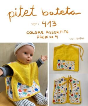 Babero chinito batita estampada 612 mesos 413