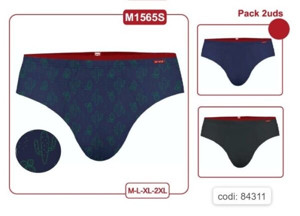 Pack 2 Slip fantasia cotton Lycra 1565S