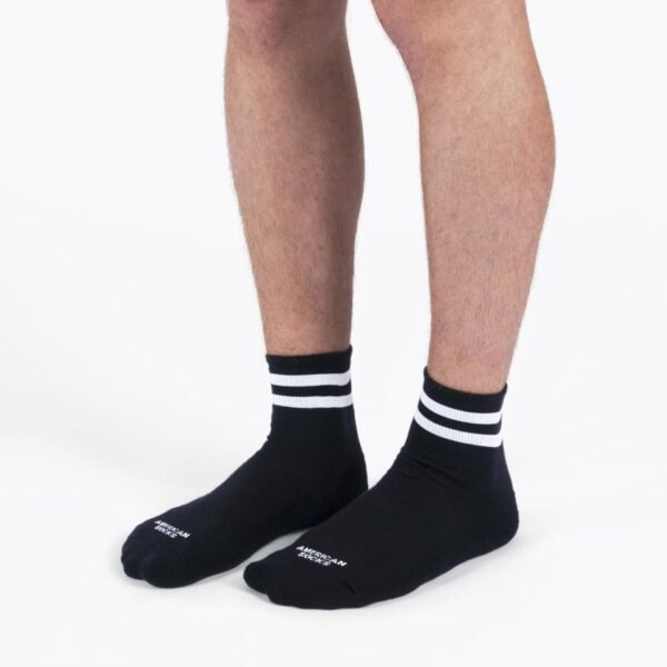 Mitjo American Socks Ankle High Back in Black 6