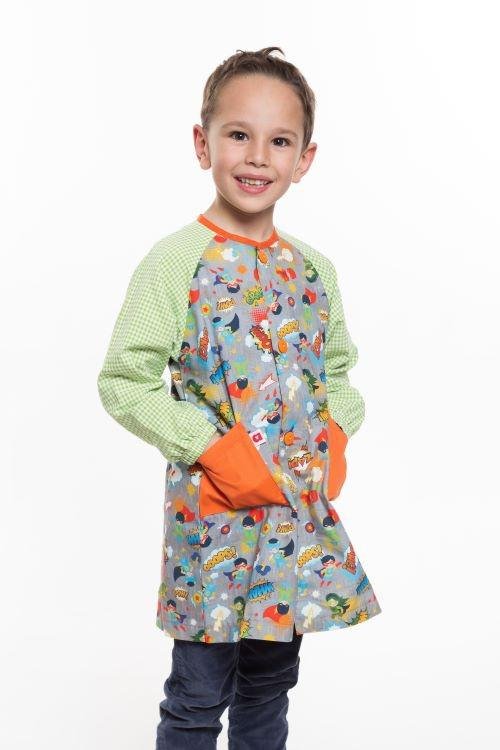 Bata escolar amb botons 1082 herois