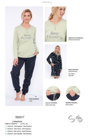 PIJAMA INVIERNO MUJER 592017/290017