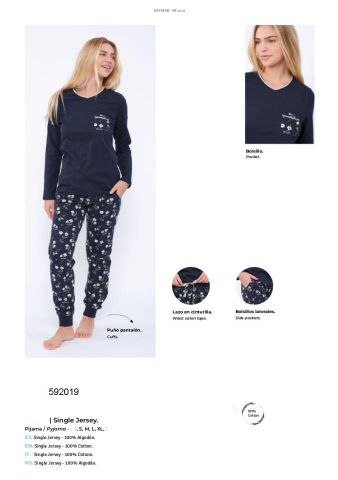 PIJAMA INVIERNO MUJER 592019/290019