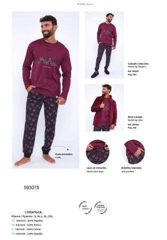 PIJAMA INVIERNO HOMBRE 593078/390078