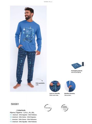 PIJAMA INVIERNO HOMBRE 593081/390081